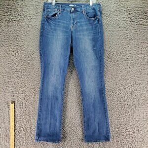Old Navy Jeans Womens 12 Blue Curvy Boot-Cut Stretch Denim